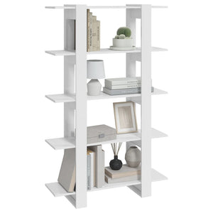 Hochglanz Bücherregal Raumteiler Weiß 100x160 cm