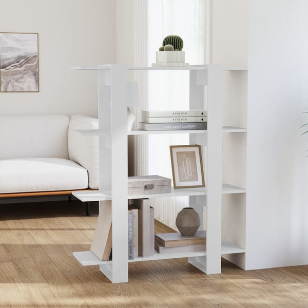 Weißes Bücherregal Raumteiler 100x123,5 cm