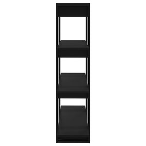 Schwarzes Bücherregal / Raumteiler 100x30x123,5 cm