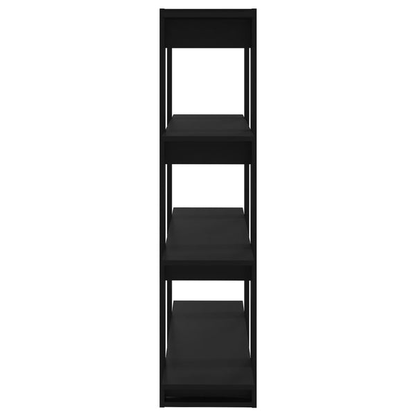 Schwarzes Bücherregal / Raumteiler 100x30x123,5 cm