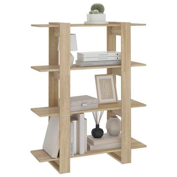 Sonoma Eiche Bücherregal Raumteiler 100x123,5 cm