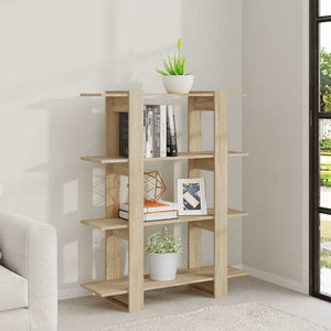 Sonoma Eiche Bücherregal Raumteiler 100x123,5 cm