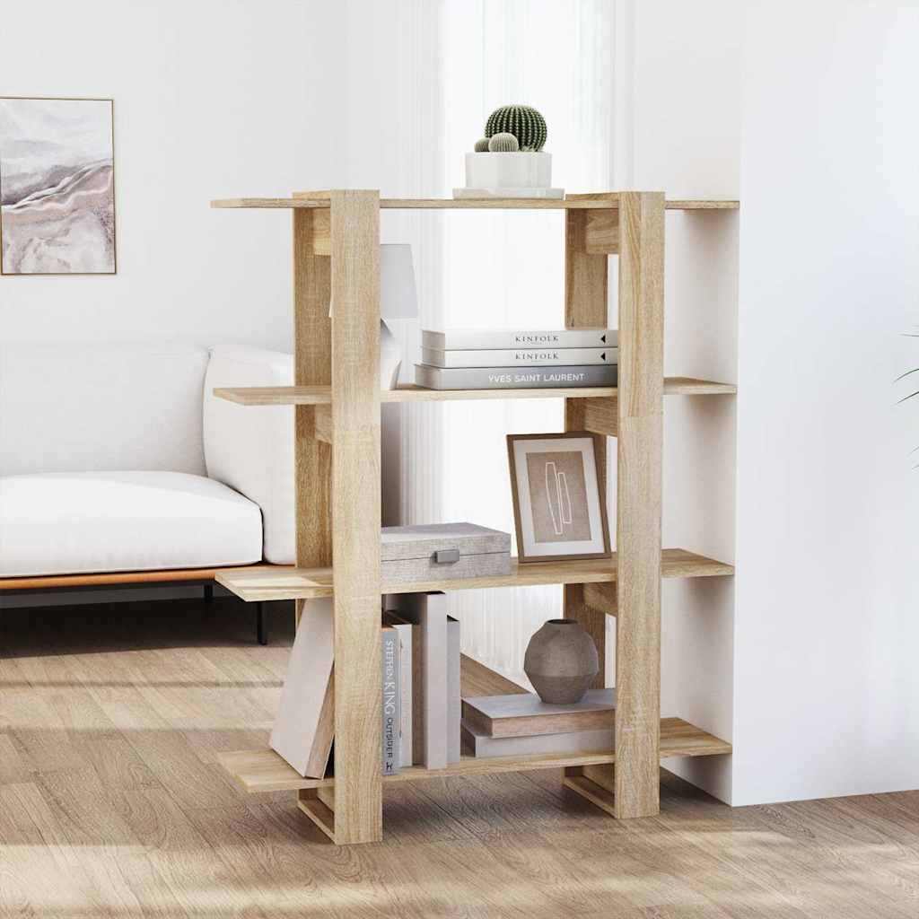 Sonoma Eiche Bücherregal Raumteiler 100x123,5 cm