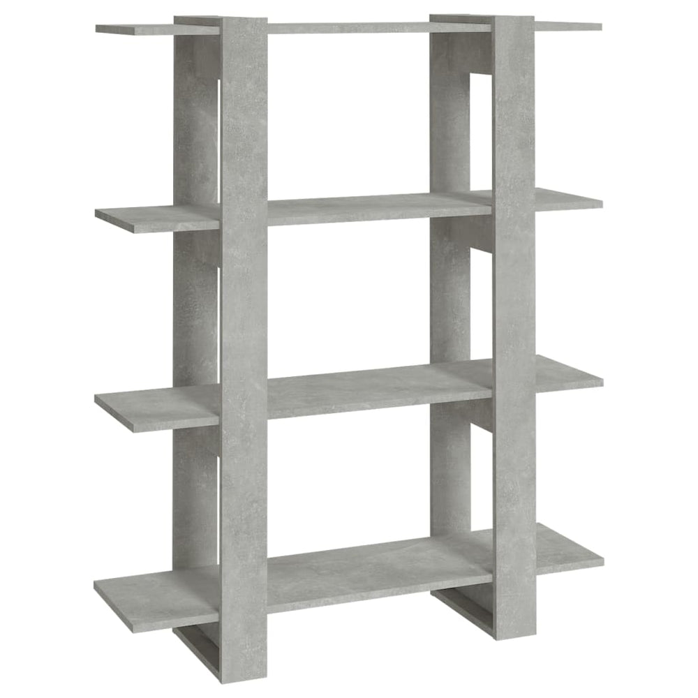 vidaXL Bibliothèque/Séparateur de pièce gris béton 100x30x123,5 cm