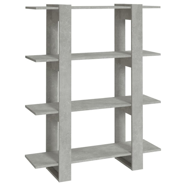 Betongraues Bücherregal / Raumteiler 100x30x123,5 cm