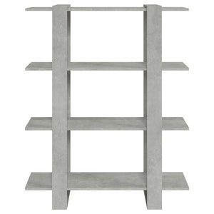 Betongraues Bücherregal / Raumteiler 100x30x123,5 cm