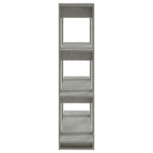 Betongraues Bücherregal / Raumteiler 100x30x123,5 cm