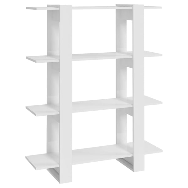 Bücherregal Hochglanz Weiß 100x30x123,5cm