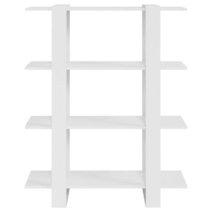 Bücherregal Hochglanz Weiß 100x30x123,5cm