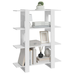 Bücherregal Hochglanz Weiß 100x30x123,5cm