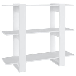 Weißes Bücherregal Raumteiler 100x30x87 cm