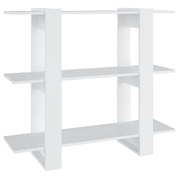 Weißes Bücherregal Raumteiler 100x30x87 cm