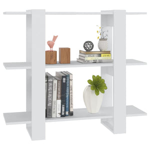 Weißes Bücherregal Raumteiler 100x30x87 cm