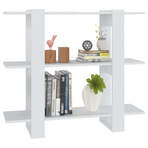 Weißes Bücherregal Raumteiler 100x30x87 cm
