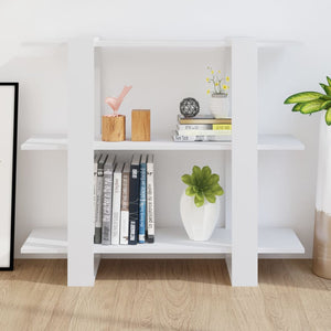 Weißes Bücherregal Raumteiler 100x30x87 cm