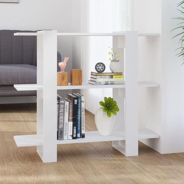 Weißes Bücherregal Raumteiler 100x30x87 cm