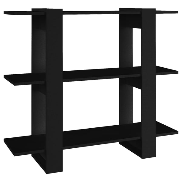 Schwarzes Bücherregal, 100x30x87 cm