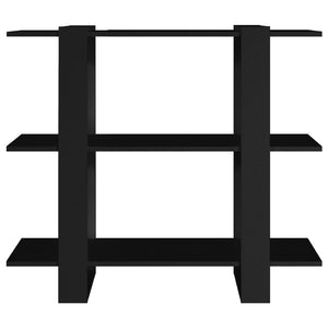 Schwarzes Bücherregal, 100x30x87 cm