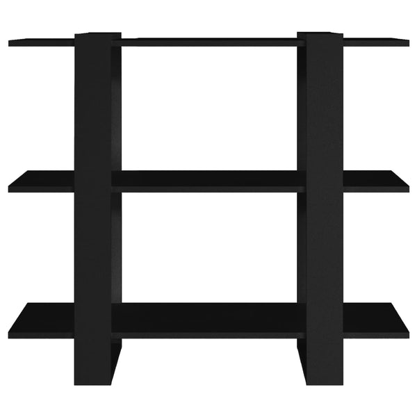 Schwarzes Bücherregal, 100x30x87 cm