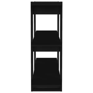 Schwarzes Bücherregal, 100x30x87 cm