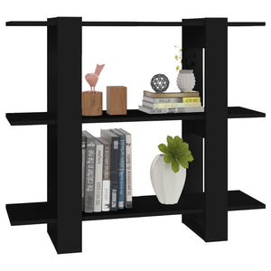 Schwarzes Bücherregal, 100x30x87 cm