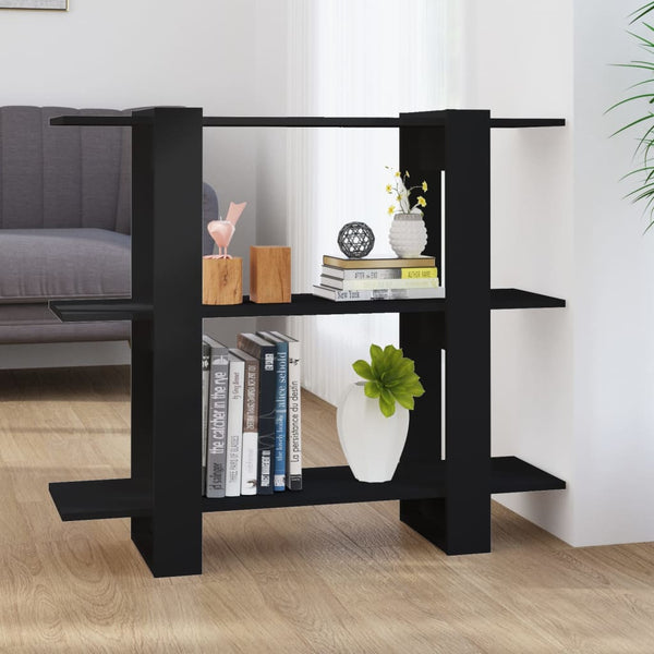 Schwarzes Bücherregal, 100x30x87 cm