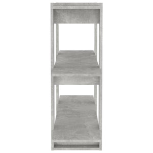 Betongraues Bücherregal / Raumteiler, 100 cm