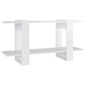 Hochglanz Bücherregal Weiß 100x30x51cm