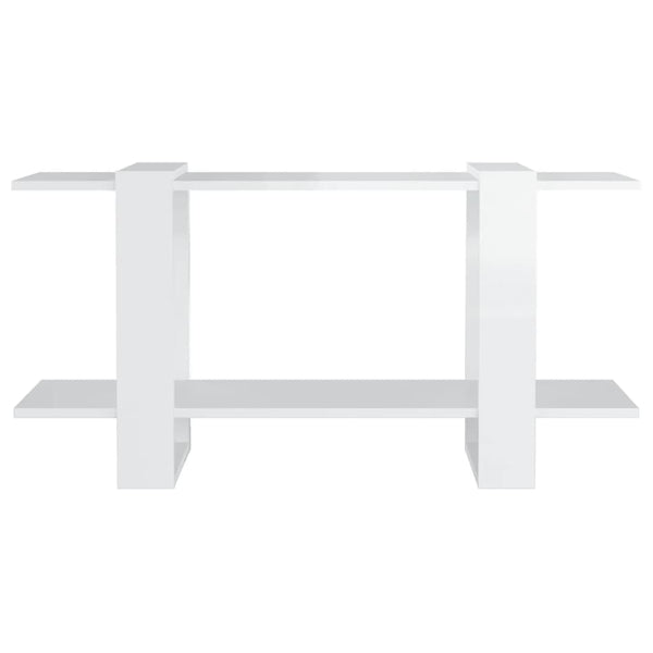 Hochglanz Bücherregal Weiß 100x30x51cm