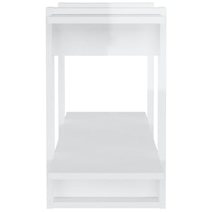 Hochglanz Bücherregal Weiß 100x30x51cm