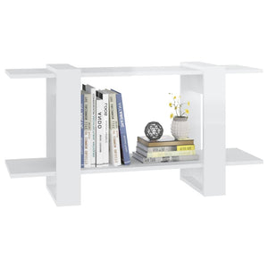 Hochglanz Bücherregal Weiß 100x30x51cm