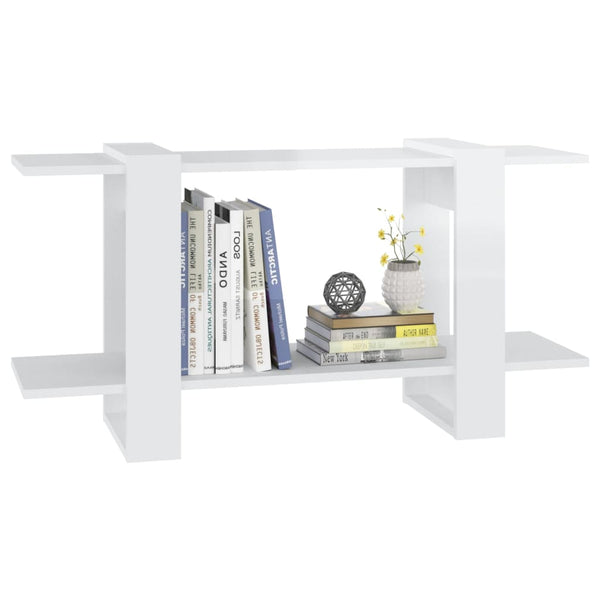 Hochglanz Bücherregal Weiß 100x30x51cm