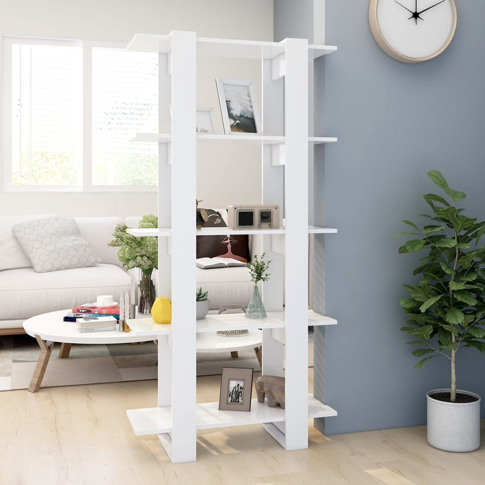 vidaXL Bibliothèque/Séparateur de pièce Blanc 80x30x160 cm Bois d'ingénierie