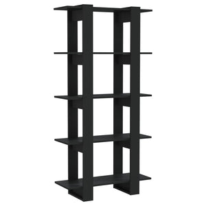 Schwarzes Bücherregal Raumteiler 80x160 cm