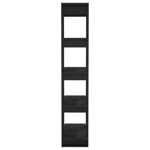 Schwarzes Bücherregal Raumteiler 80x160 cm