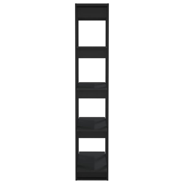 Schwarzes Bücherregal Raumteiler 80x160 cm