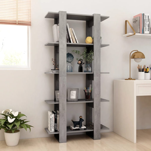 Betongraues Bücherregal / Raumteiler 80x160 cm