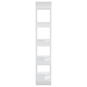Hochglanz Bücherregal Raumteiler Weiß 80x160 cm