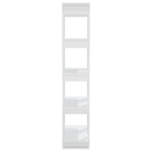 Hochglanz Bücherregal Raumteiler Weiß 80x160 cm