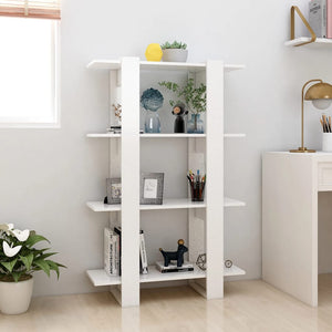 Weißes Bücherregal Raumteiler, 80cm