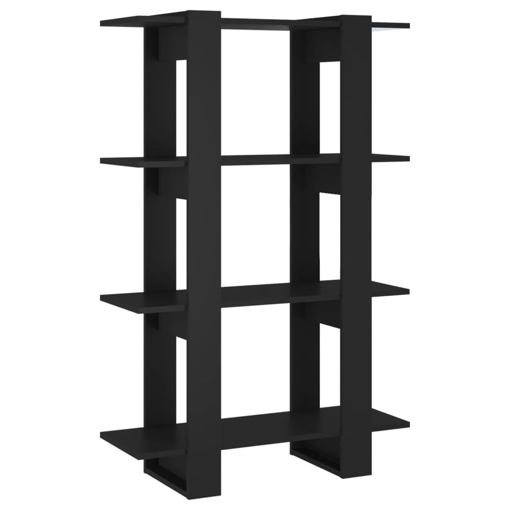 Schwarzes Bücherregal / Raumteiler 80x30x123,5 cm