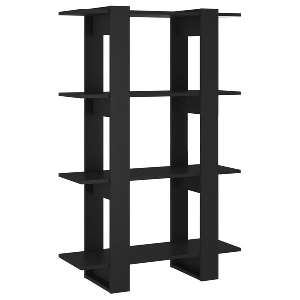 Schwarzes Bücherregal / Raumteiler 80x30x123,5 cm
