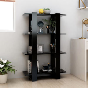 Schwarzes Bücherregal / Raumteiler 80x30x123,5 cm