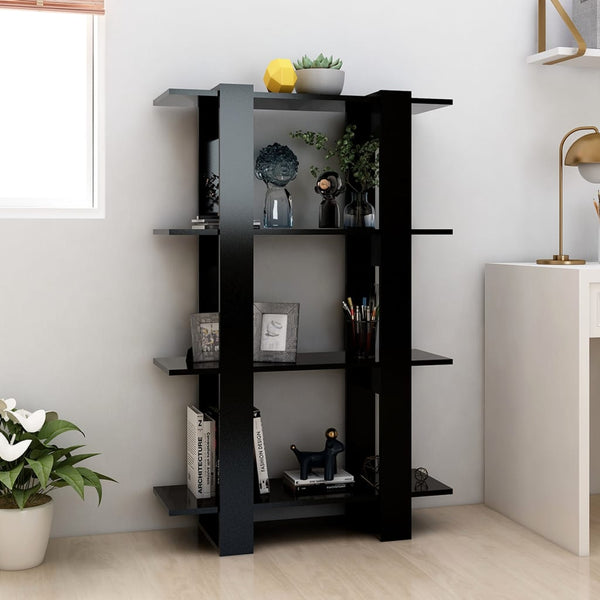 Schwarzes Bücherregal / Raumteiler 80x30x123,5 cm