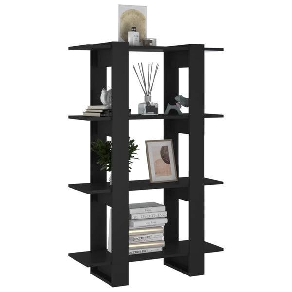 Schwarzes Bücherregal / Raumteiler 80x30x123,5 cm
