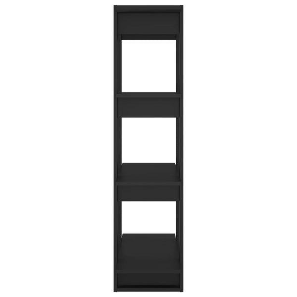 Schwarzes Bücherregal / Raumteiler 80x30x123,5 cm