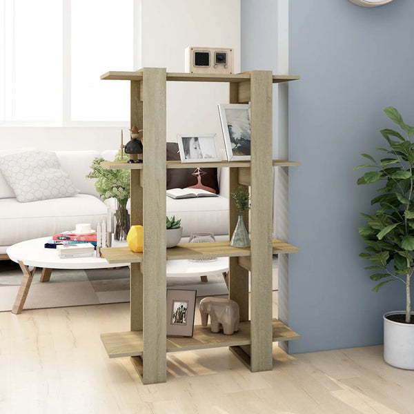 Sonoma Eiche Bücherregal Raumteiler 123,5cm