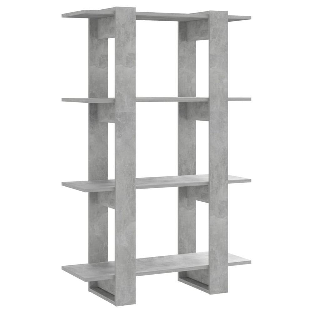 vidaXL Étagère à livres/séparateur de pièce gris béton 80x30x123,5 cm