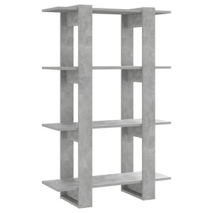 Betongraues Bücherregal / Raumteiler 80x123,5 cm