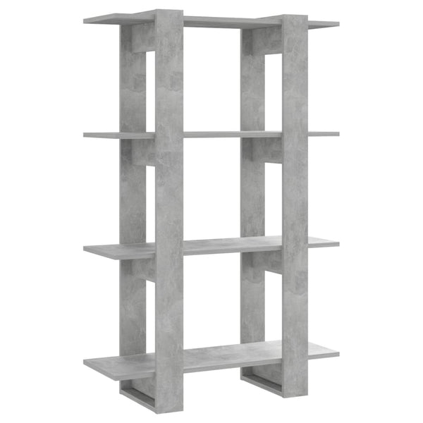 Betongraues Bücherregal / Raumteiler 80x123,5 cm